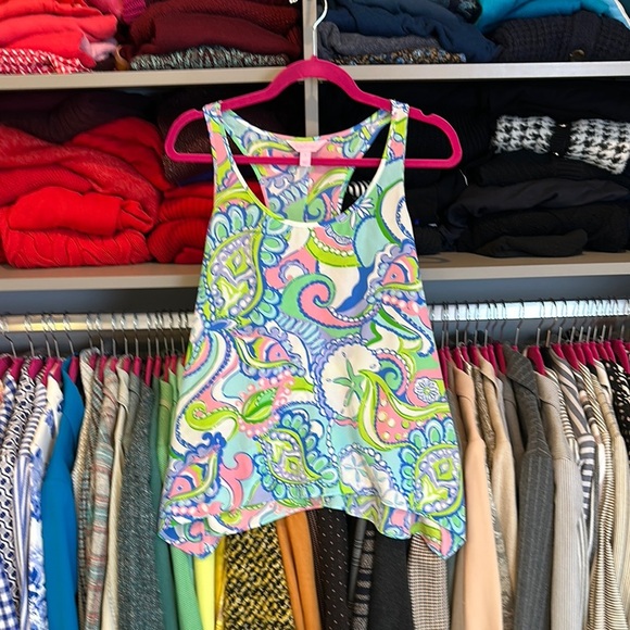 Lily Pulitzer multicolored print tank top size XS - Picture 1 of 3